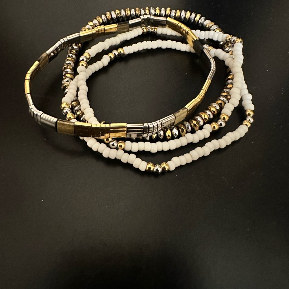 Silver and Gold Bracelets